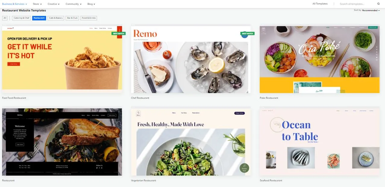 Customization Options: Design & Templates - Wix